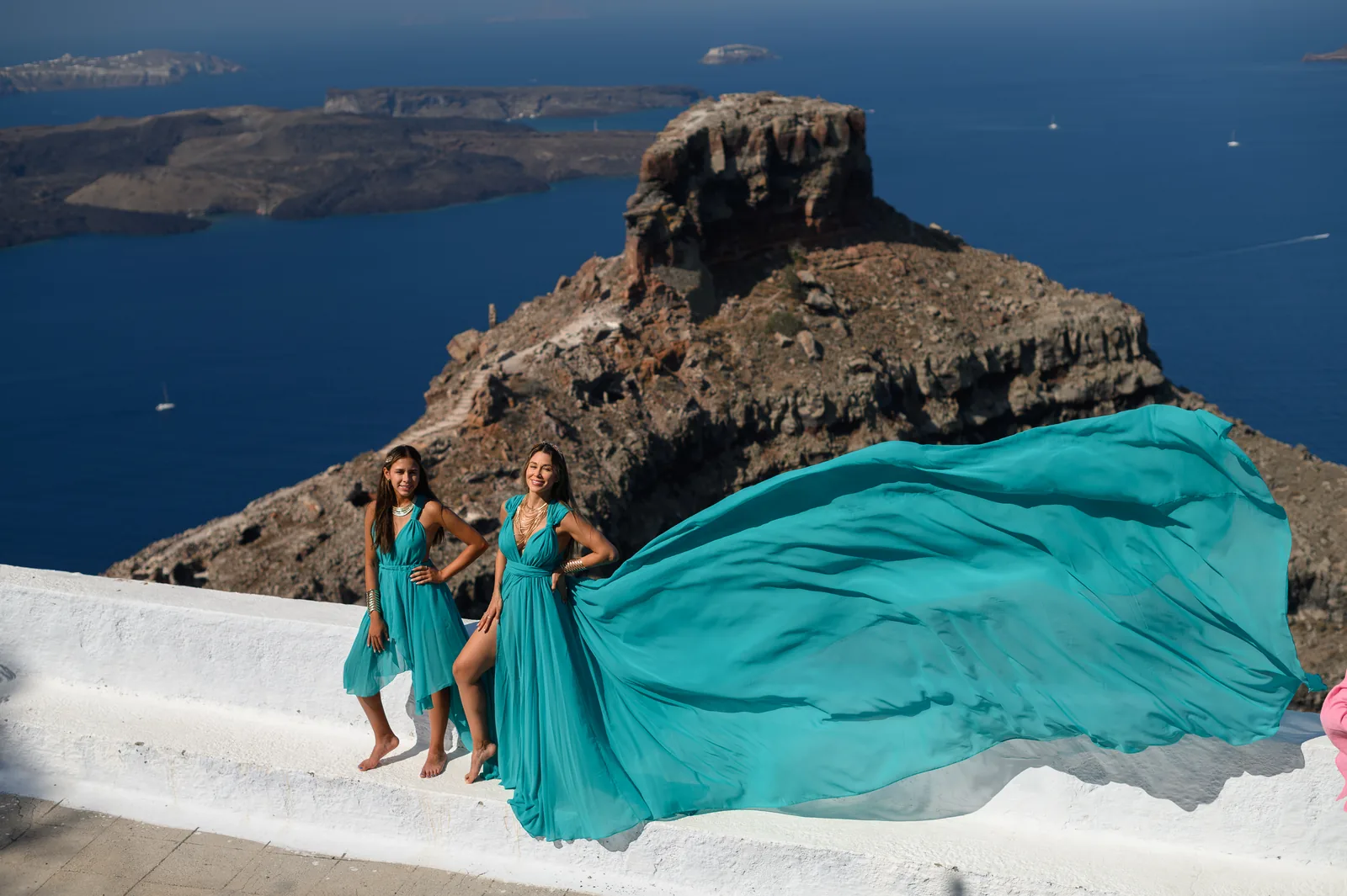 Tiffany Mother & Daughter Set flying dress in Santorini