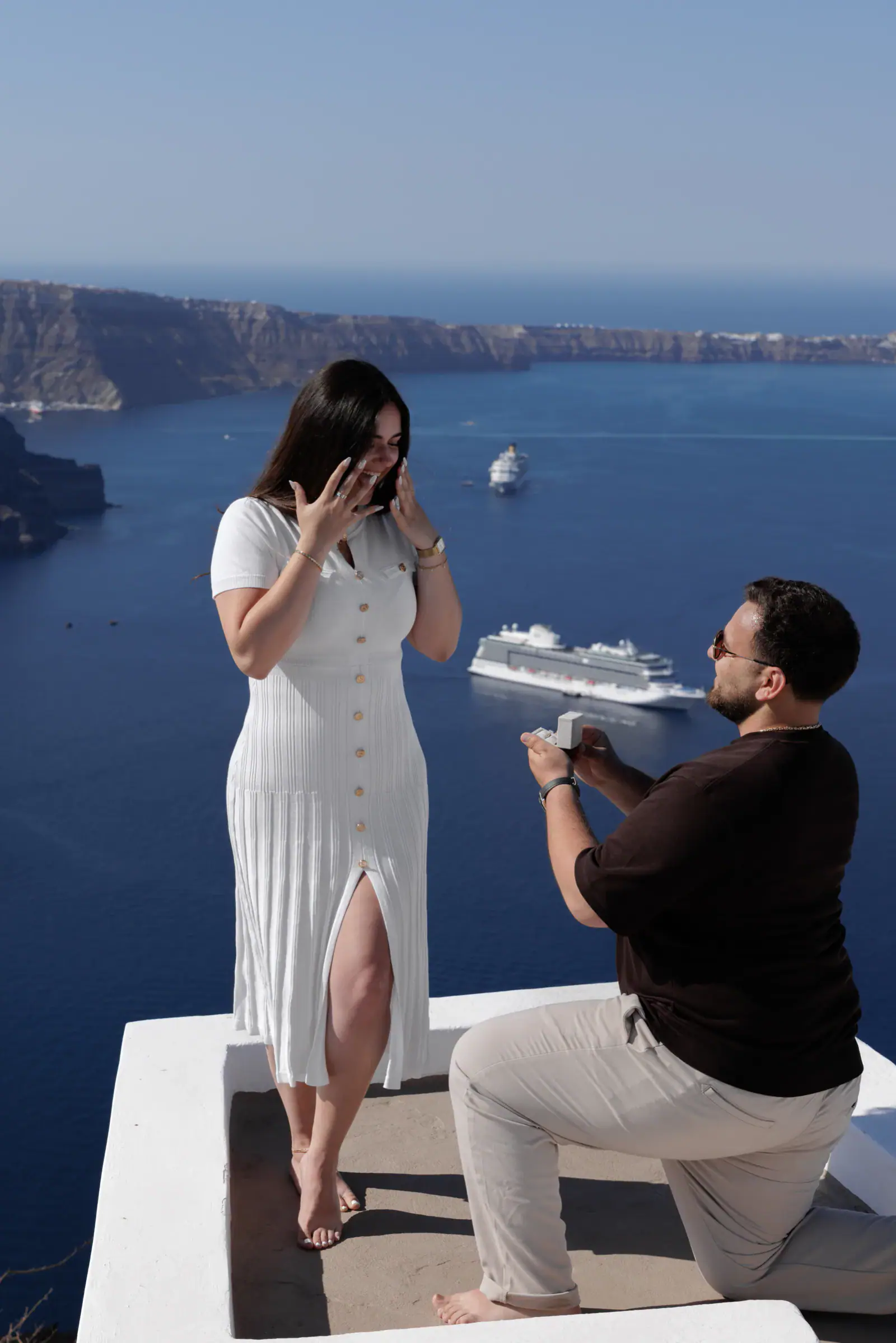 Santorini proposal photography